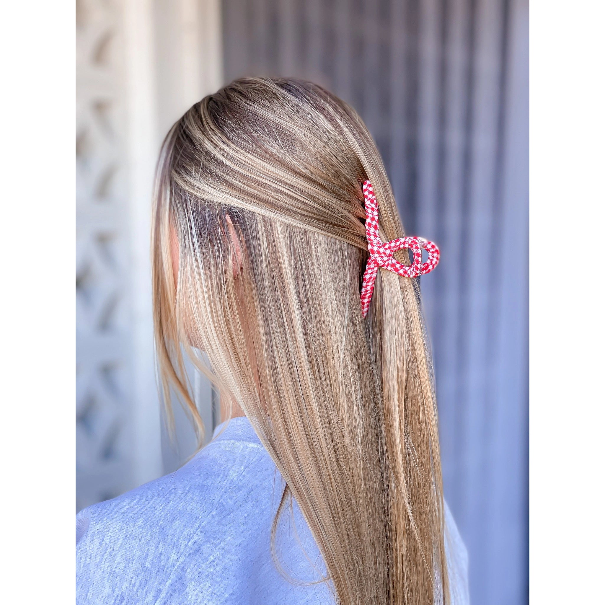 Gingham Hair Clip