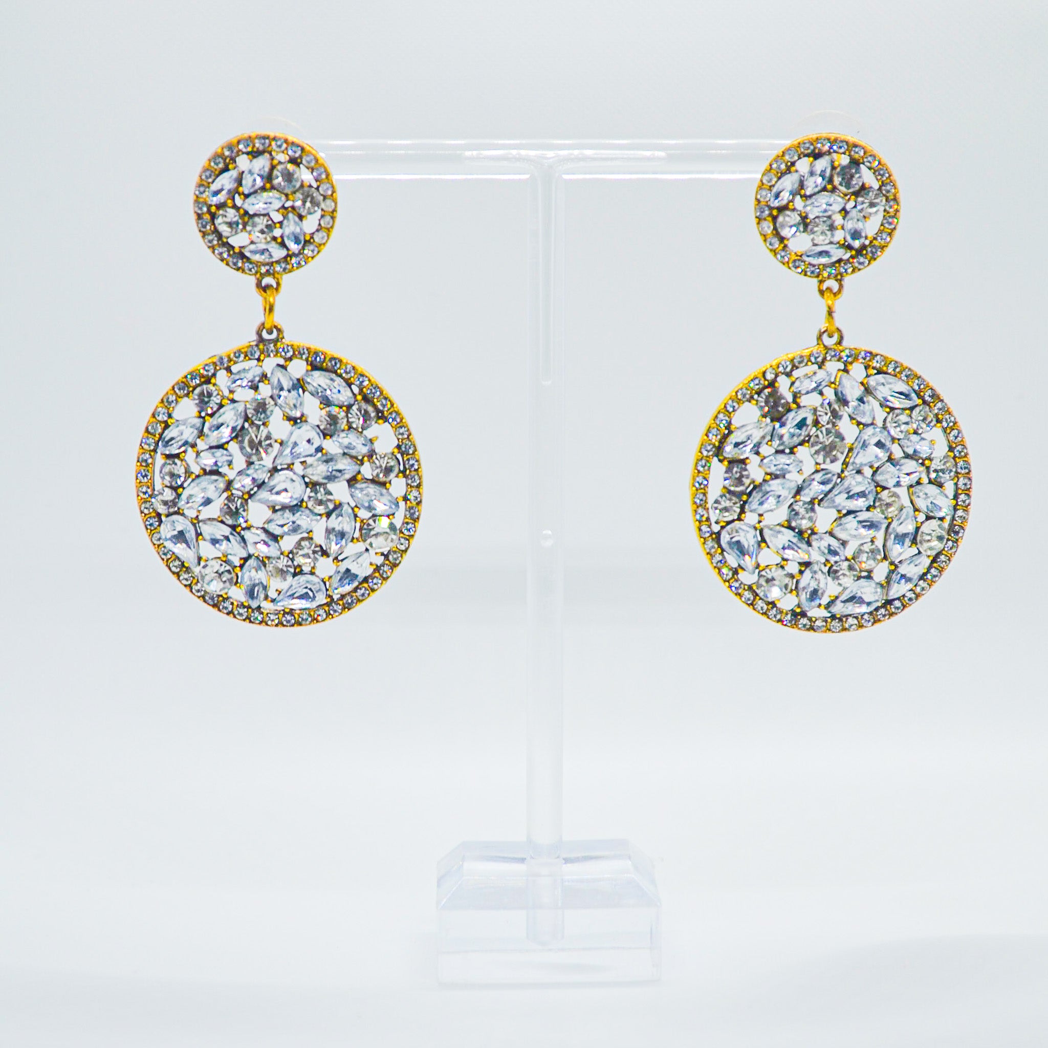 Glam Crystal Drop Earrings