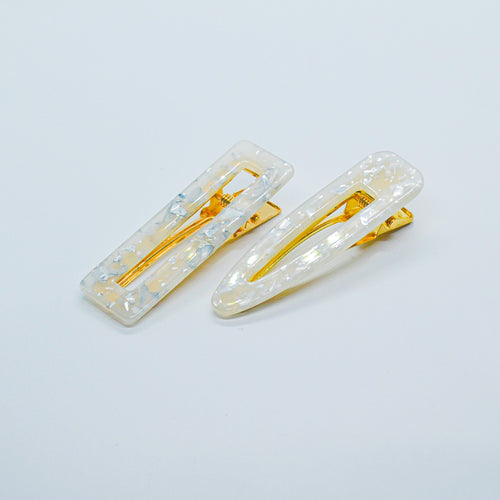 Acrylic Hair Clip - Set of 2