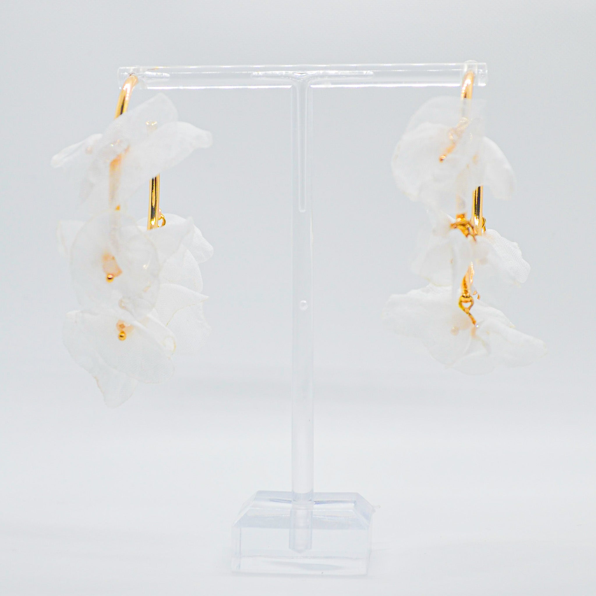 Chiffon Flower Hoops