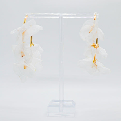 Chiffon Flower Hoops