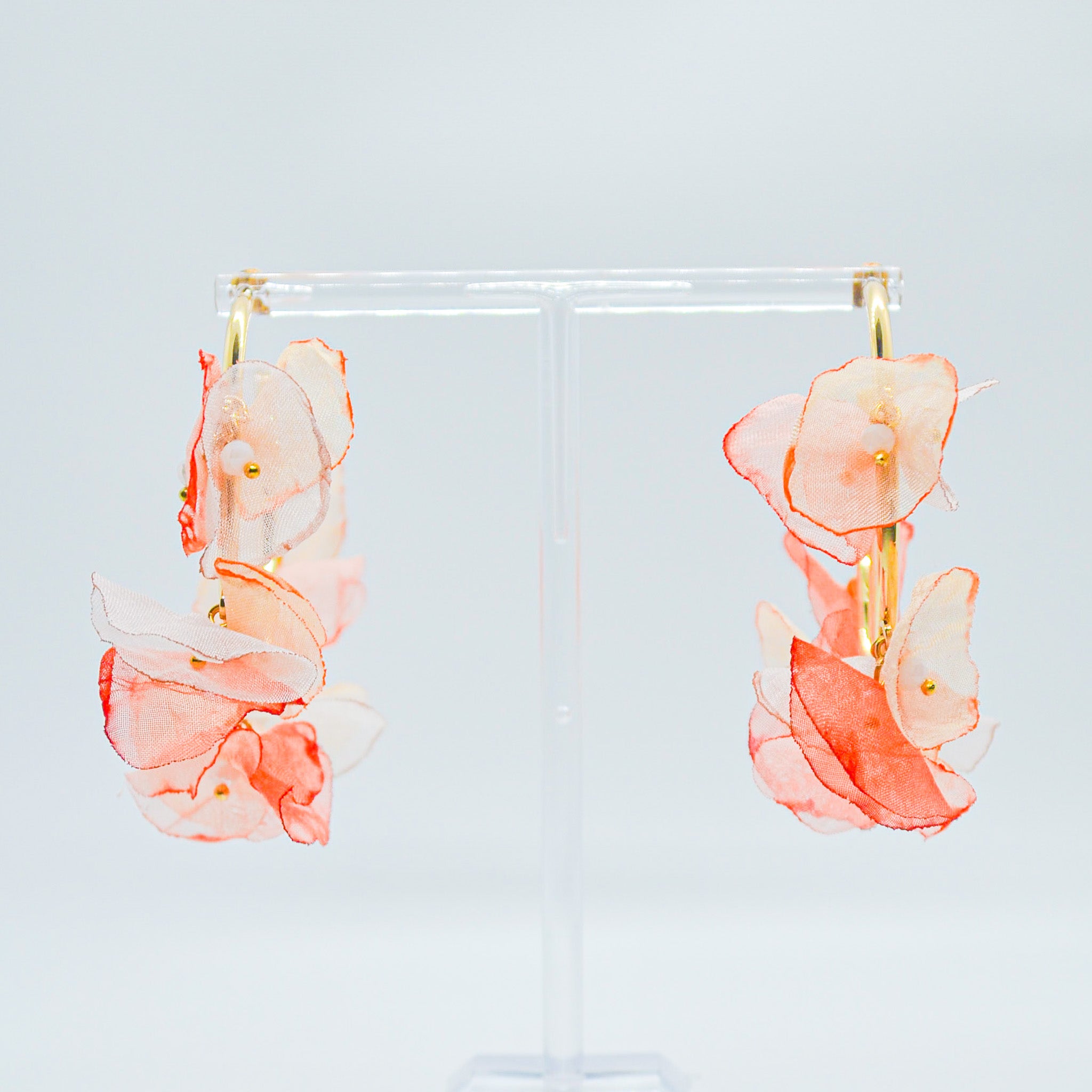 Chiffon Flower Hoops