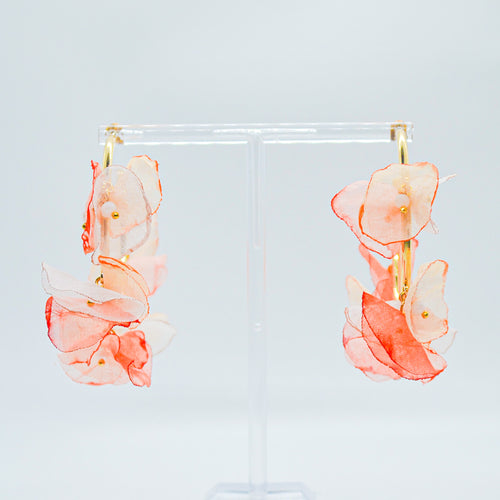 Chiffon Flower Hoops