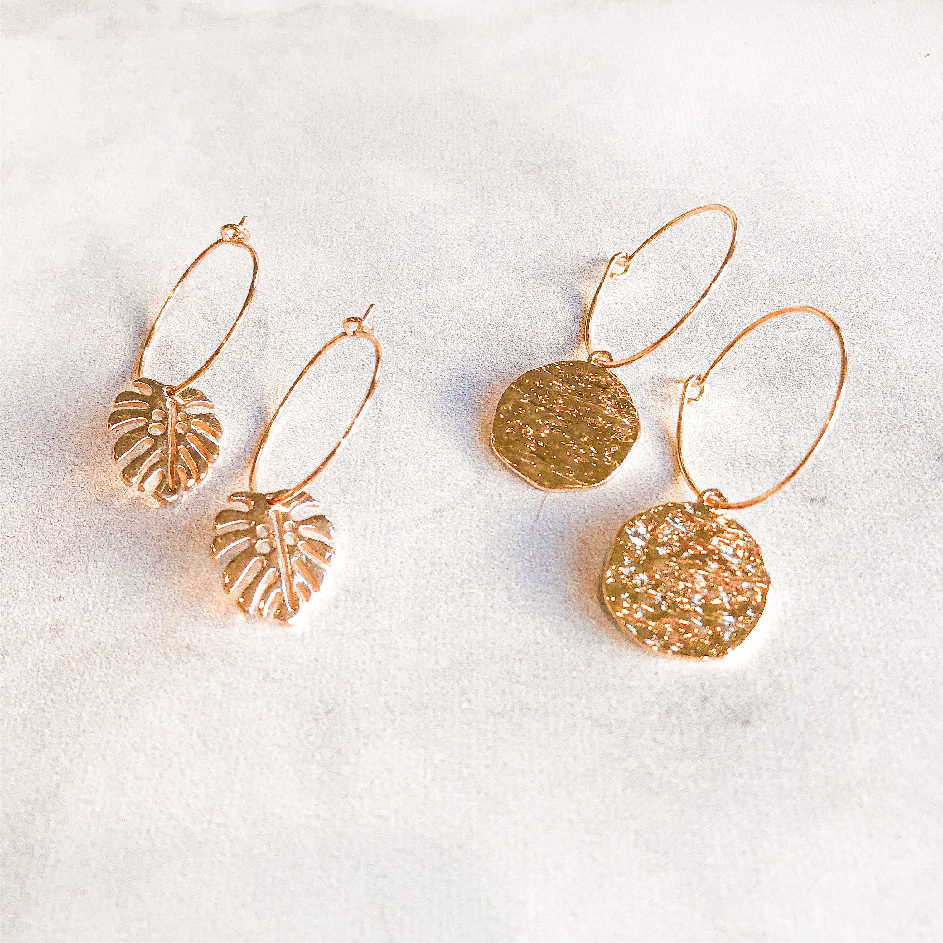 Gold Dangle Hoops