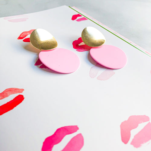 Color Block Drop Earrings