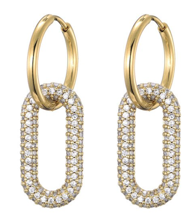 Rhinestone Chain Earrings