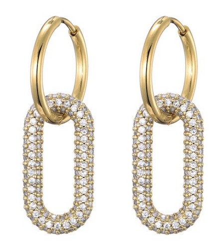 Rhinestone Chain Earrings