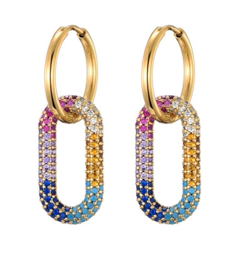 Rhinestone Chain Earrings