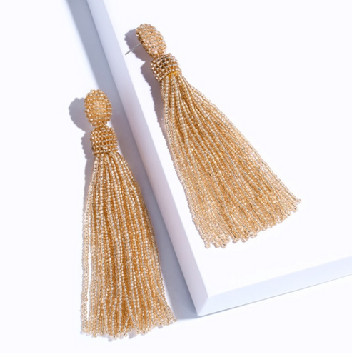 Beaded Tassel Earrings