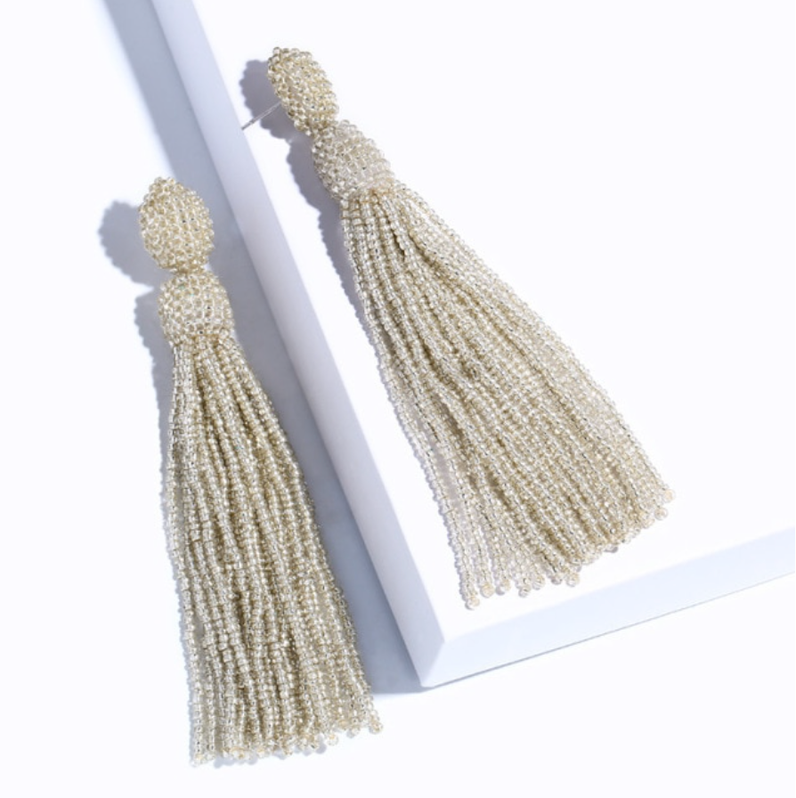 Beaded Tassel Earrings