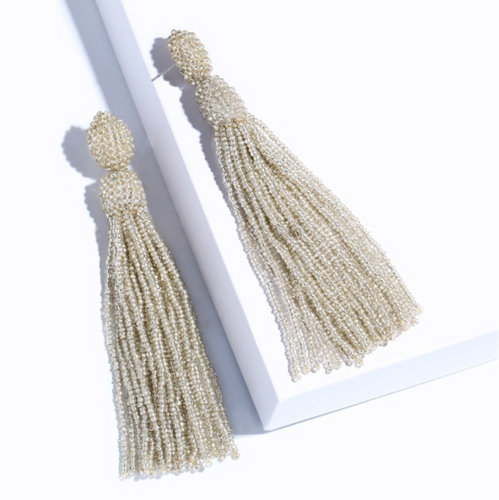 Beaded Tassel Earrings