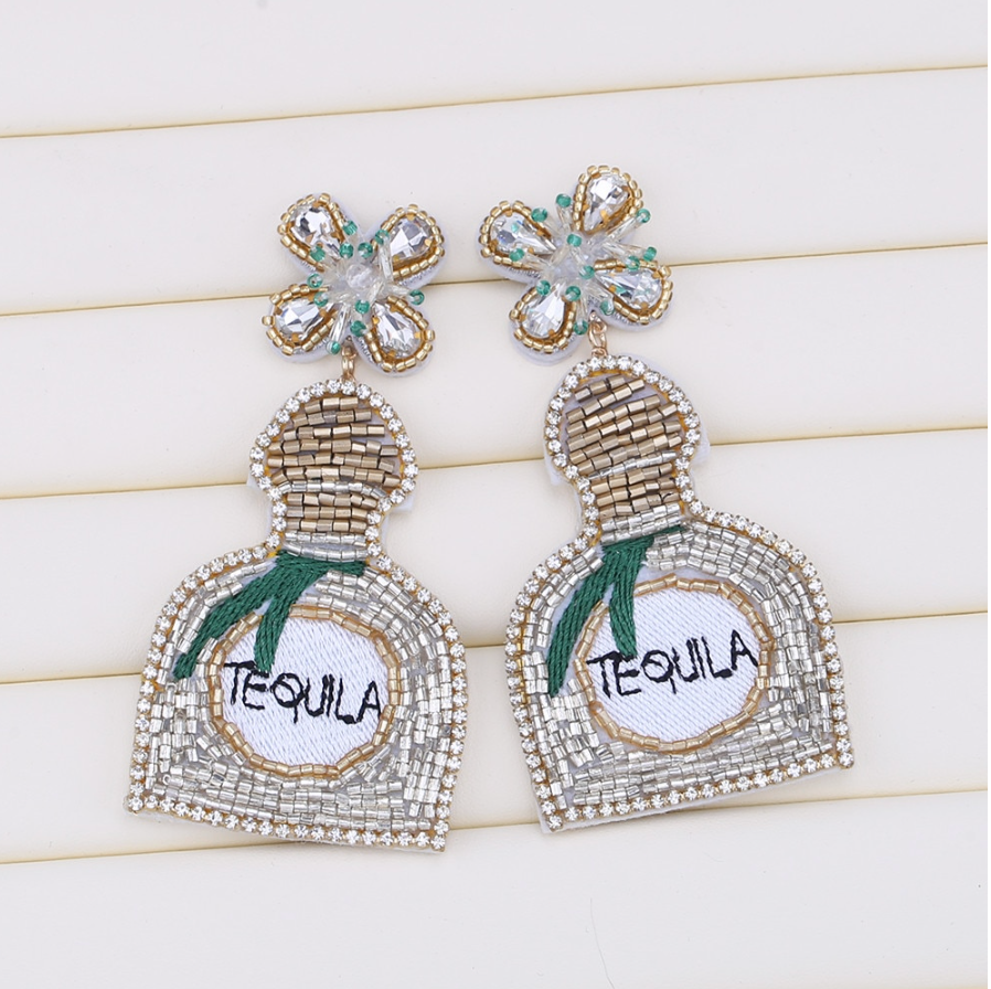 Beaded Tequila Bottle