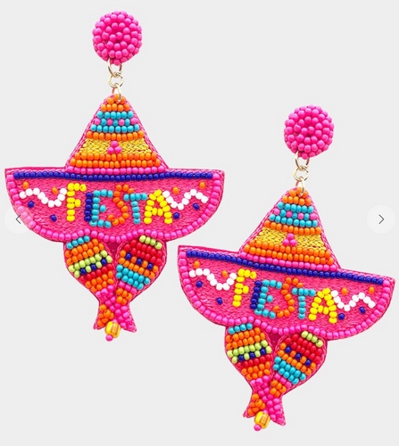Fiesta Sombrero Beaded Dangles