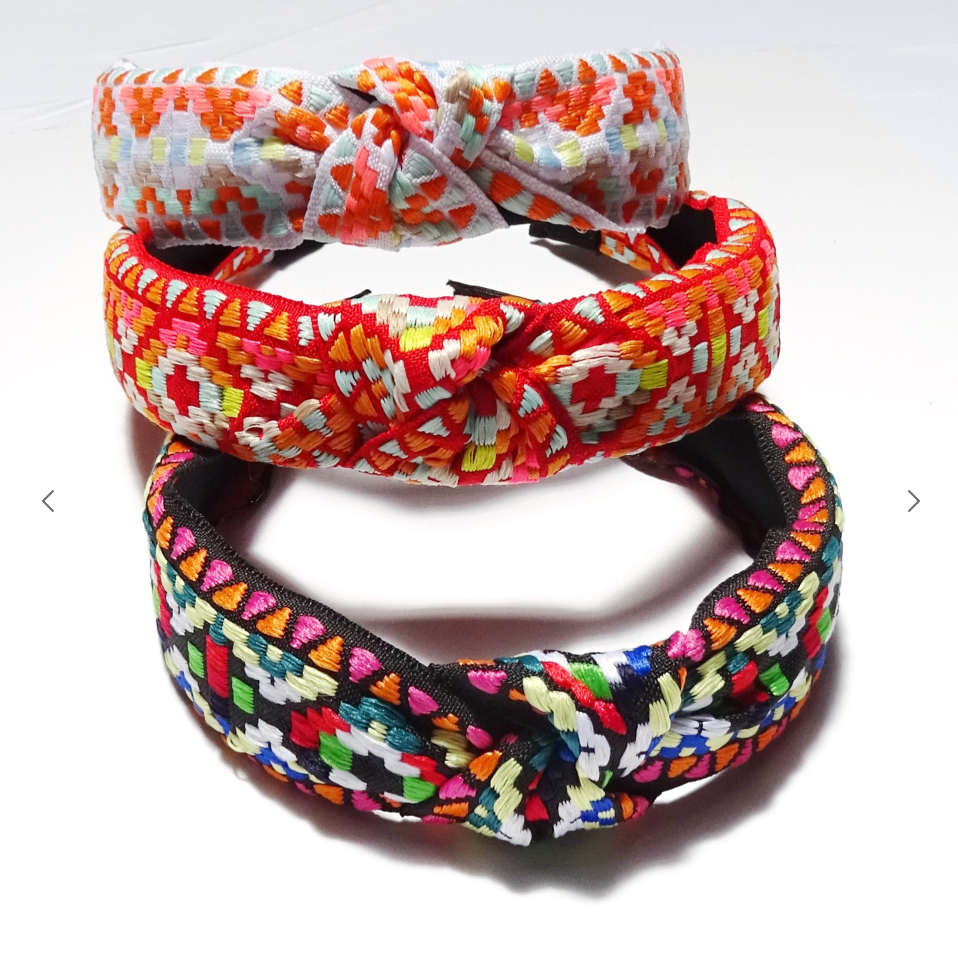Embroidered Boho Headband