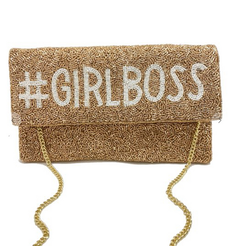 #Girlboss Beaded Clutch