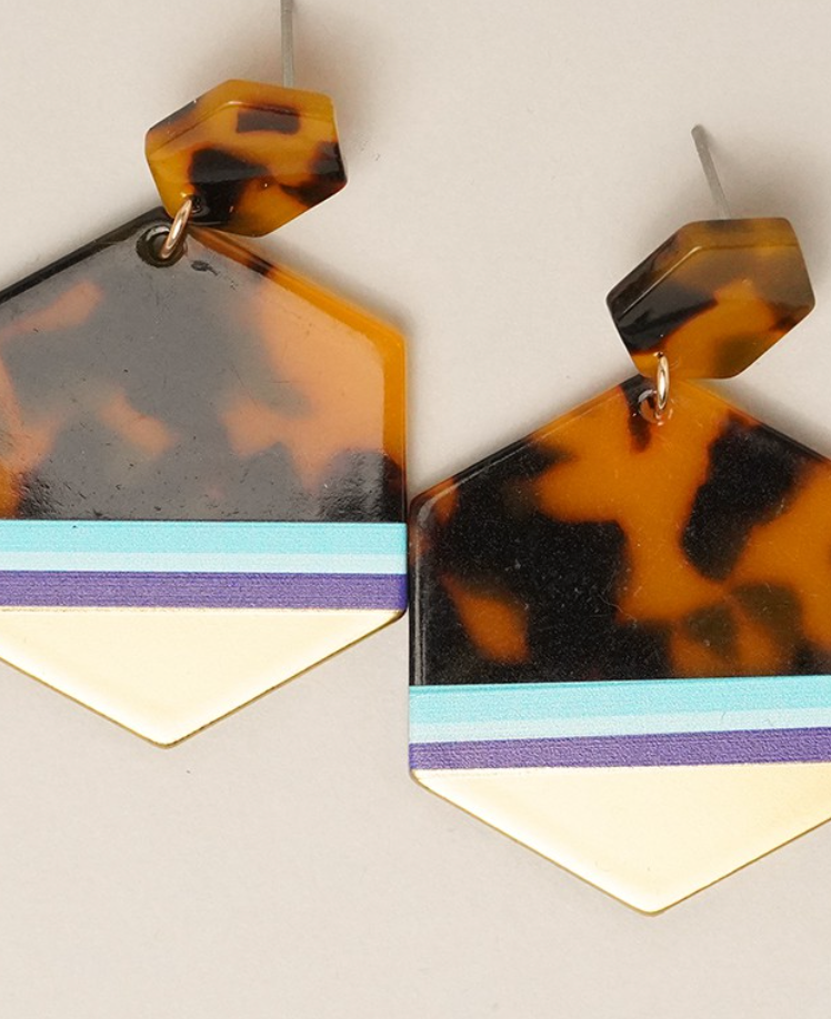 Hexagon Acrylic Dangles