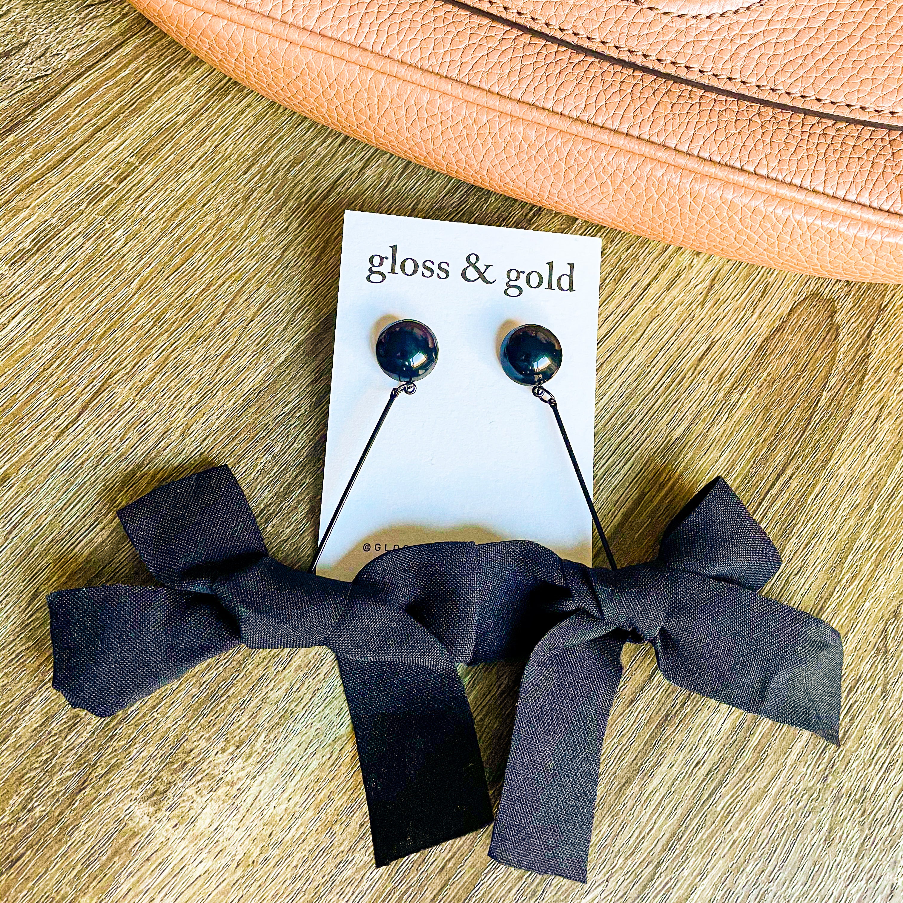 Black Bow Dangles