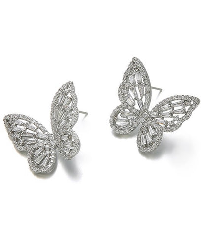 Butterfly Large Rhinestone Studs