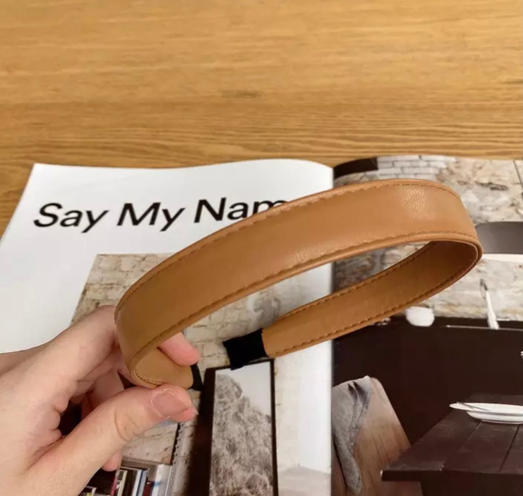 Faux Leather Headband