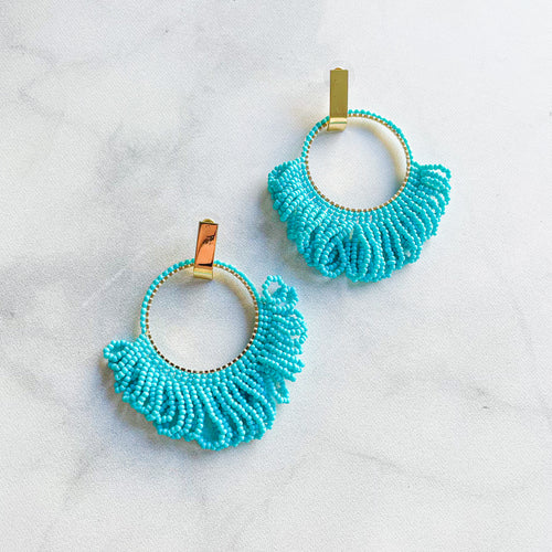 Seed Bead Statement Earrings