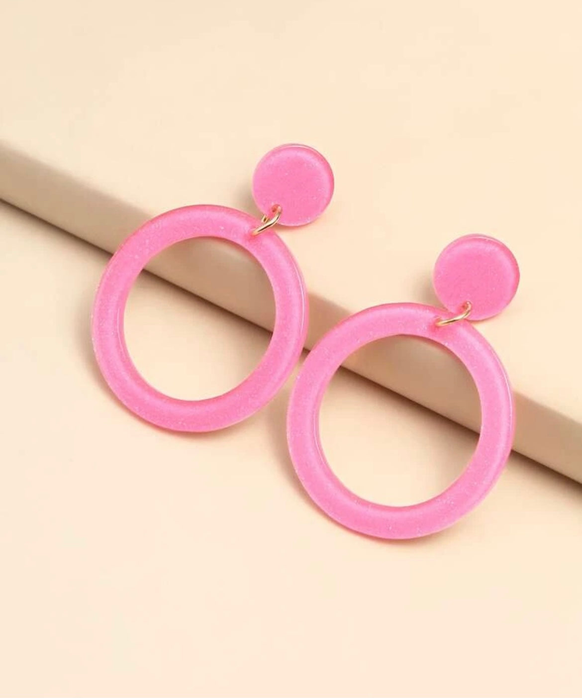 Acrylic Circle Earrings