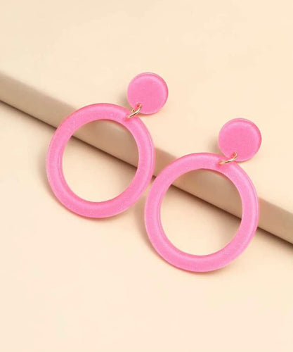 Acrylic Circle Earrings