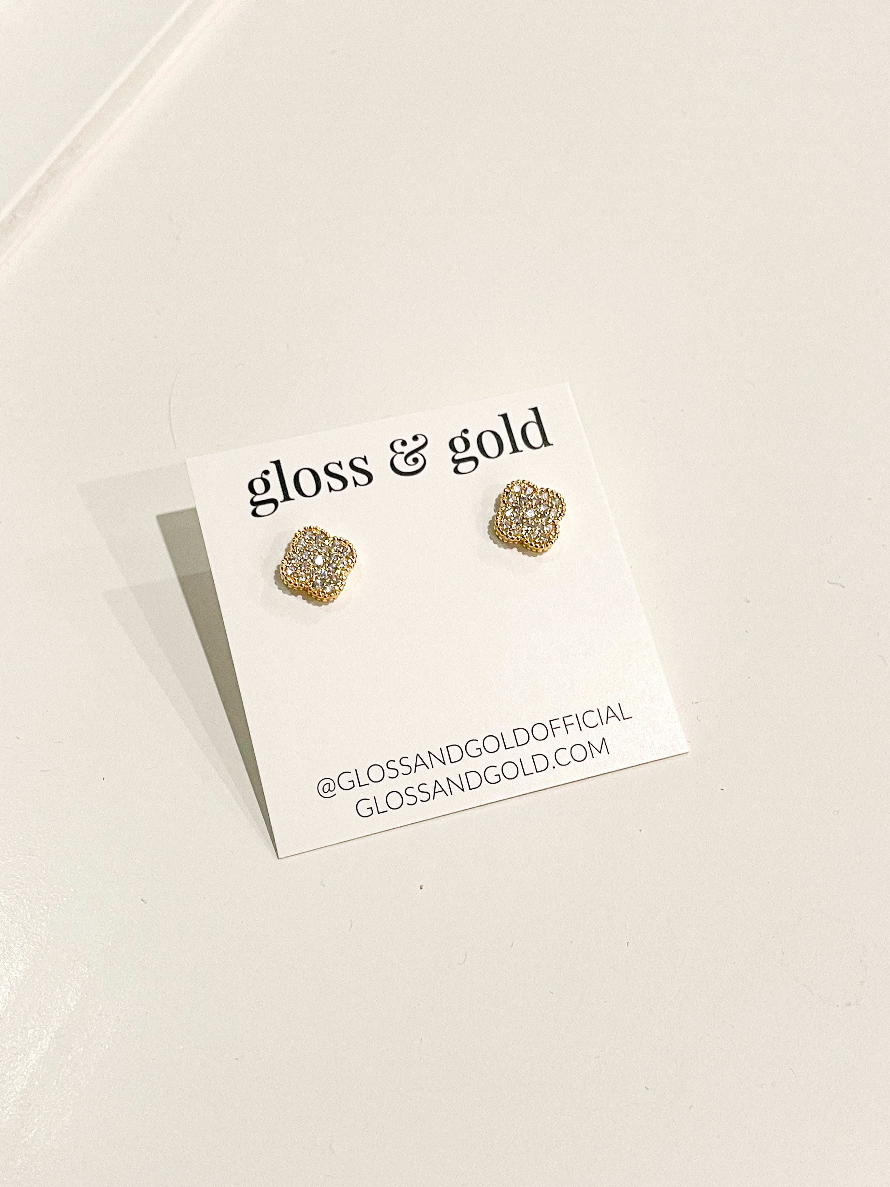 Clover Crystal Studs