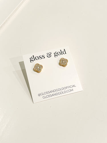 Clover Crystal Studs