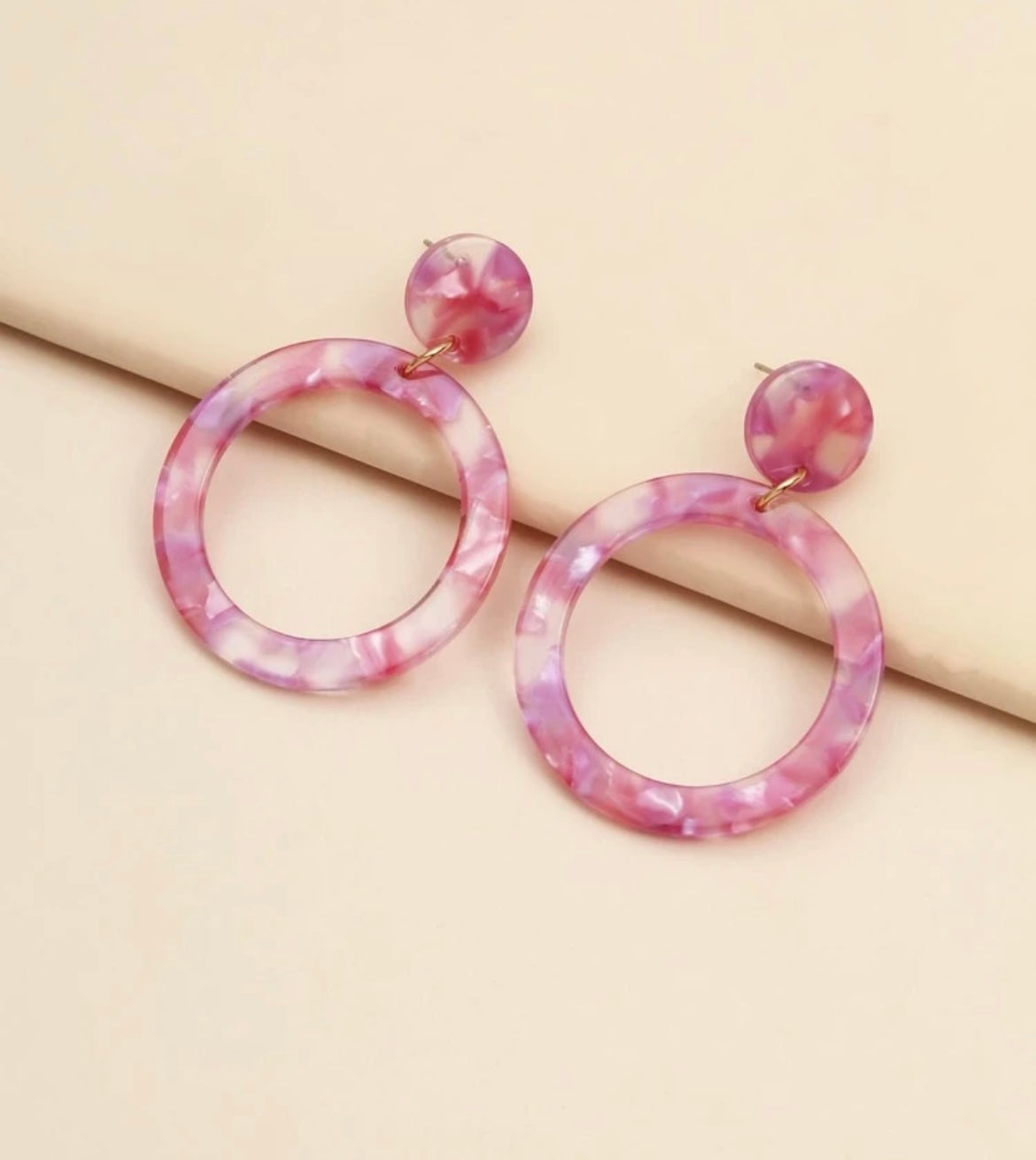 Acrylic Circle Earrings