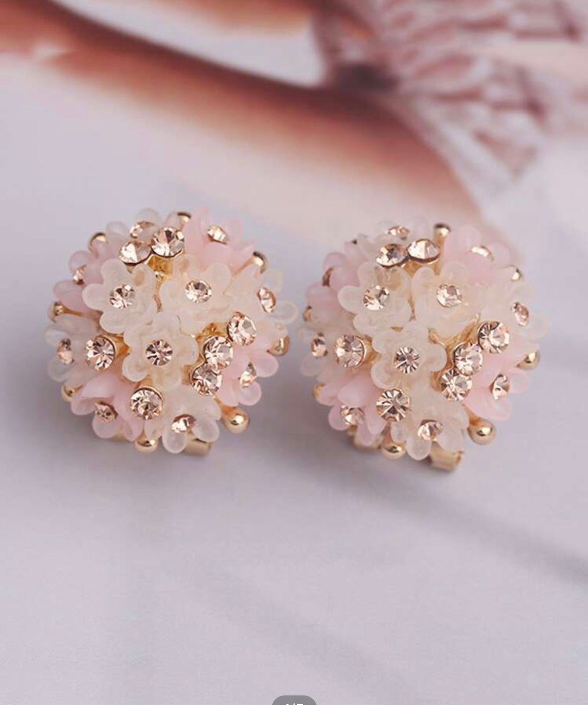Mini Flower and Rhinestone Studs
