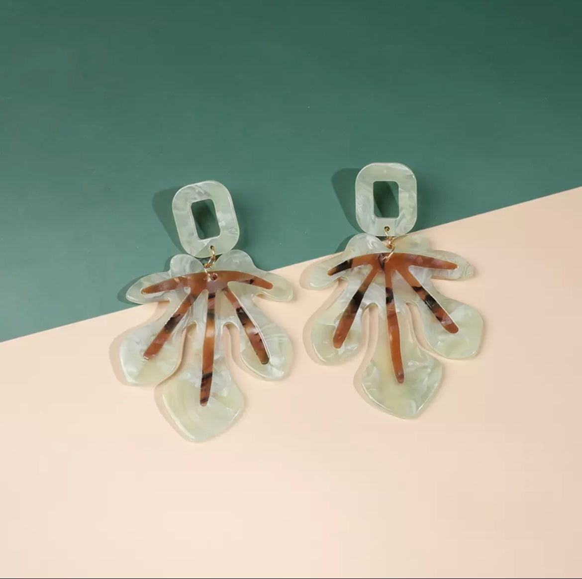 Large Acrylic Statement Palm Dangle